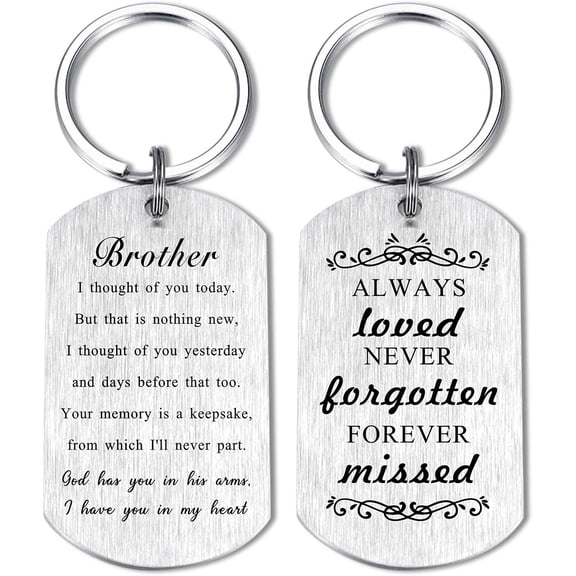 Memorial Gifts - Sympathy Gift Keychain for Women Men Kids - God Has You in His Arms I Have You in My Heart