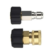 APPLAYERR Pressure Washer Quick Connect Adapter M22-14 Female to 3/8” Plug Socket Brass 5000 PSI Rating 2 Pcs