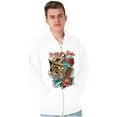 thumbnail image 3 of Break the Rules Japanese Mask Tattoo Zip Up Hoodie Men's Women's Brisco Brands M, 3 of 6