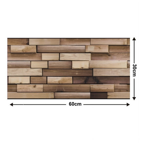 Jinsinto 3D PVC Plastic Wall Panels for Decorative Tile Cladding - Hazelnut (60*30cm)