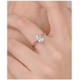 thumbnail image 6 of Exquisite 2 Carat Lab Created Moissanite Engagement Rings for Women Pear Cut D Color VVS1 925 Sterling Silver Diamond Rings Ideal Choice for Couple Parties Date Travel, 6 of 8