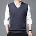 thumbnail image 5 of JIKNTTR Men's Sleeveless Sweater Vest V-Neck Casual Cable Knit Vest Fashion Tops Stylish Sweater Vest, 5 of 7