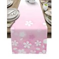 thumbnail image 4 of Spring Cherry Blossom Branch Pink Flower Linen Table Runner Dresser Scarf Table r Holiday Party Kitchen Dining Table r, 4 of 6