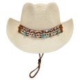 thumbnail image 4 of Sun Hat , Sun Hat for Women , Boho Hats for Women Stylish Wide Brim Sun Hat for Women Men Summer Outdoor Beach Casual Cowboy Design Sun, 4 of 4
