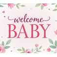thumbnail image 3 of Floral Themed Welcome Baby Backdrop Banner Party Decoration Background for Baby Shower Events Photography Props Newborn Celebrations, 3 of 7