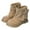 Khaki, variant on Comfy Girls' Fuzzy Ankle Boots with Faux Fur Fleece Lined Warm Comfortable Winter Fashion Footwear Comfortable Shoes Indoor Outdoor Winter Fashion Foorwear