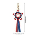 thumbnail image 2 of Handmade Tassel Cotton Rope Handwoven Key Chain To Commemorate TheAmerican Independence Day Fivepointed Star Bag Pendant, 2 of 3