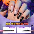 thumbnail image 3 of Juego de 6 pinceles para decoración de uñas con forma de escarabajos en gel para Halloween, 3 of 7