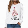 thumbnail image 4 of Towmus Merry Christmas Sweatshirts for Women Casual Crew Neck Long Sleeve Xmas Tree Graphic Fall Pullover Tops, 4 of 7