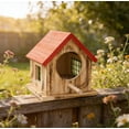 thumbnail image 2 of Hanging Wooden Bird House and Feeder for Outside, Squirrel Proof & Weatherproof, Easy to Fill with Bird Seed, Attracts Wild Birds, Ideal Gift, 2 of 7