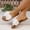 Beige, variant on Eltusu Women Flat Slide Sandals, Non Slip Open Toe Bow Summer Beach Sandals Shoes Black Size 7