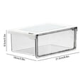 thumbnail image 3 of Transparent Drawer Mirror Cabinet Storage Box 8.5 In Hanging Splicing Design Buckle Sealing Organizer For Hair Ties Cosmetic Samples Wardrobe Bathroom Vanity Home Bath Decor Storage Boxes, 3 of 6