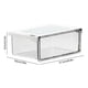 thumbnail image 3 of Caja de almacenamiento colgante bajo el armario del baño, organizador transparente de cajones, contenedor impermeable de encimera de plástico blanco, pequeño/mediano/grande, 3 of 6