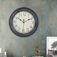 thumbnail image 4 of Relojes colgantes antiguos, silenciosos, grandes números arábigos, sin tictac, redondos de 12 pulgadas para pared. Plata antigua, 4 of 8