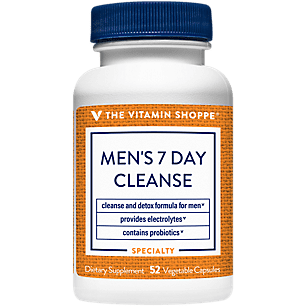 Men's 7 Day Cleanse  Detox Formula with Probiotics  Electrolytes (52 Vegetable Capsules)