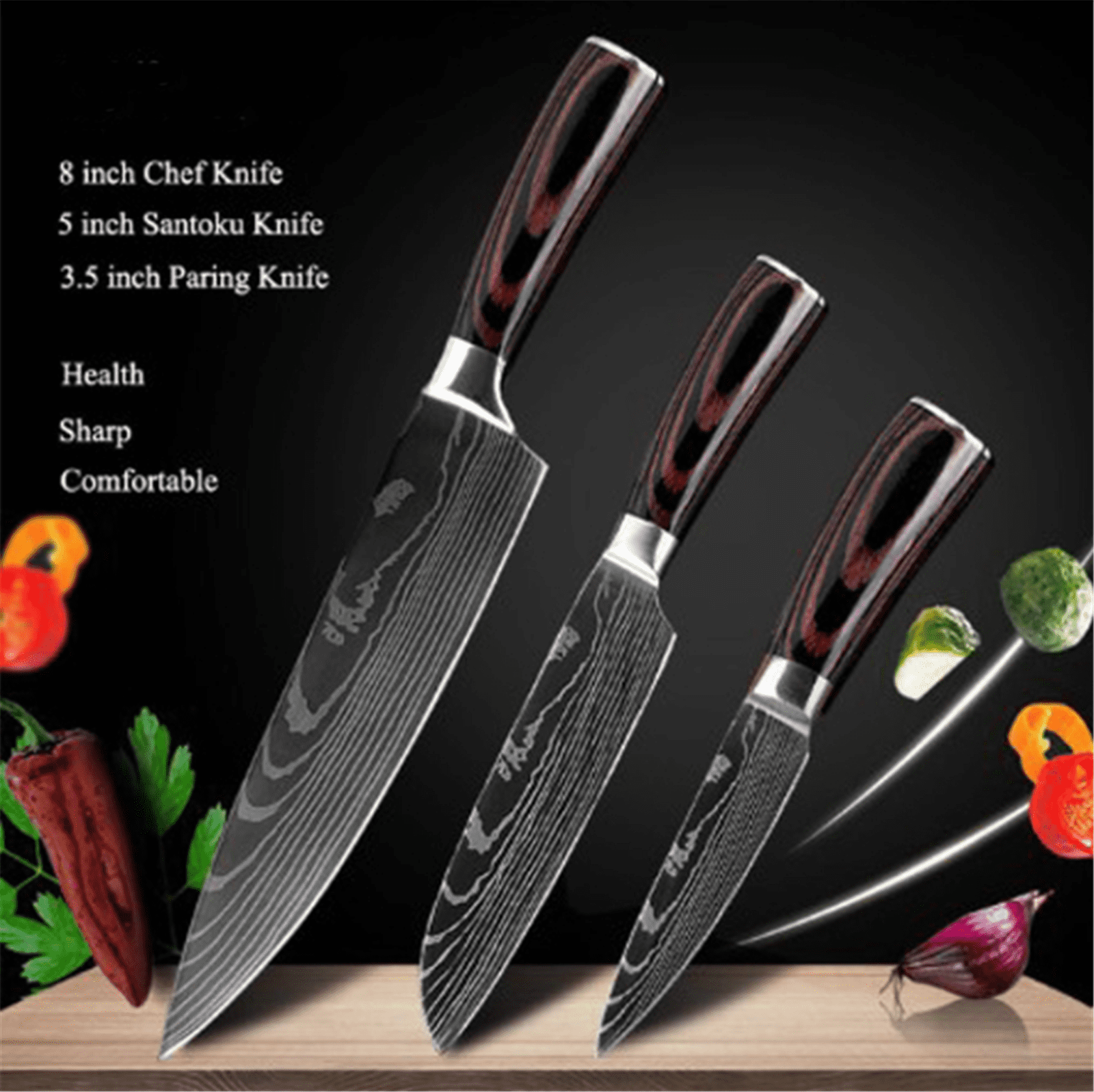 7'5 Inch Stainless Steel Slicing Knife Chef's Kitchen Knife Sharp