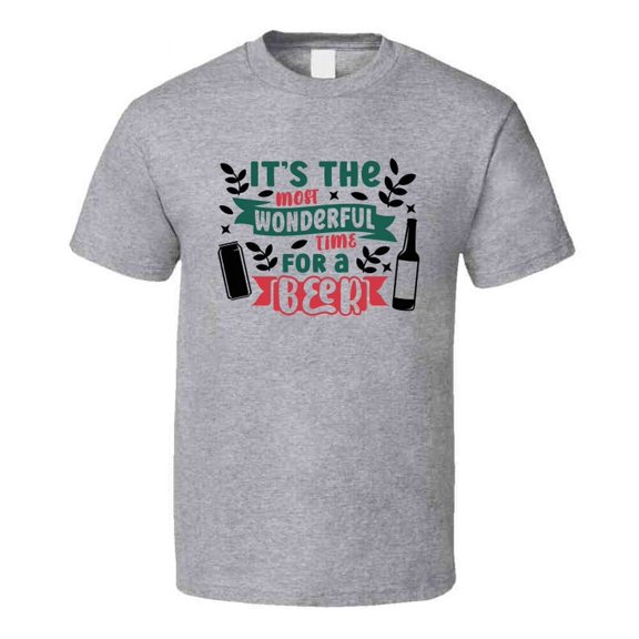 Its The Most Wonderful Time For A Beer Tee Fun Christmas Tshirt Holiday T Shirt