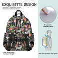 thumbnail image 5 of Schnauzer with Flowers Backpack for School,Cute School Bag,Schoolbag with Adjustable Shoulder Straps & Padded Back,15.25"x11.5"x5.25", 5 of 6