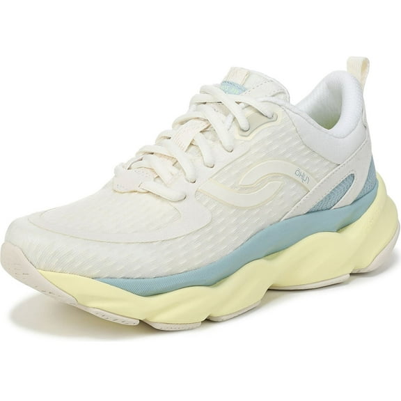 Ryka Women's Rezorb Max Lace Up Walking Sneaker Egret White 7.5M