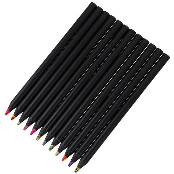 OFFIGAM Artist Colored Pencils Set, 12 Black Wood Pencils for Drawing, Sketching, Back to School Art Supplies