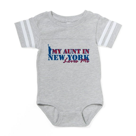 CafePress - My Aunt In NY - Cute Infant Baby Football Bodysuit