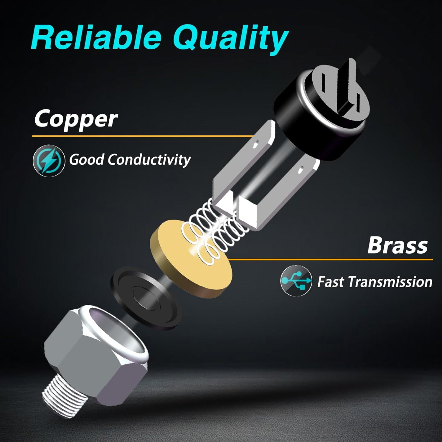 UOIENRT Hydraulic Rear Brake Light Switch | Replacement For Harley Davidson Sportster, Electra Glide, Fat Boy, Touring Models