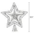 Silver Star Tree Topper, 6.53 oz, 10.5 in, by Holiday Time