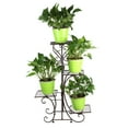 thumbnail image 2 of 4 Tier Metal Plant Stand - Indoor Outdoor Multiple Flower Pot Holder Shelf Plant Storage Stand, European Style - for Patio Garden Corner Balcony Living Room, 2 of 9