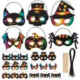 thumbnail image 1 of 3uds. Máscara para rascar DIY, 24 Uds., sabor a fiesta, máscara de cosplay para fiesta de Halloween (estilo remolque), 1 of 4
