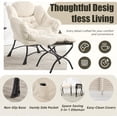 thumbnail image 5 of PUKNLY Lounge Chair with Ottoman for Small Spaces, Modern Accent Chair with Footrest, Armrests & Side Pocket, Compact Reading Chair for Living Room, Bedroom Corner, 5 of 14