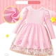 thumbnail image 3 of Vestido de cuello redondo y manga larga para niñas Vestido de cuello redondo y manga larga para niñas Falda de malla elegante Vestido de princesa elegante para niñas pequeñas Vestido de poliéster para, 3 of 8