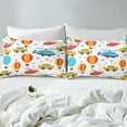 thumbnail image 3 of Erosebridal Cartoon Transportation Fitted Sheet Set Full, Car Helicopter Bedding Full Size 3-Piece (No Top Sheet), 3 of 6
