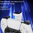 thumbnail image 4 of Rechargeable Battery Pack for PS5/Slim/Pro Controller with 2000mAh Type-C Fast Charging, Digital Display, Quad Protection & Wireless Charging, 4 of 10