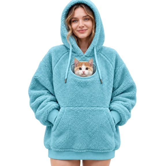 Pet Pouch Hoodies Oversized Sweatshirt With Pocket Front Carry Pouch For Small And Cats Puppy Kitten Dogs Holder