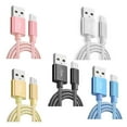 thumbnail image 1 of 1 Meter Nylon Woven Data charge wire ;For Cable Replacement for Android Mobile Phone Data Line Cord Replacement Wire Cable, 1 of 9