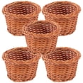 thumbnail image 3 of Chocolate Rattan Mini House Basket for Photo Decoration Sturdy and Durable 5 Pieces 2.56x1.77x1.57 Inches, 3 of 4