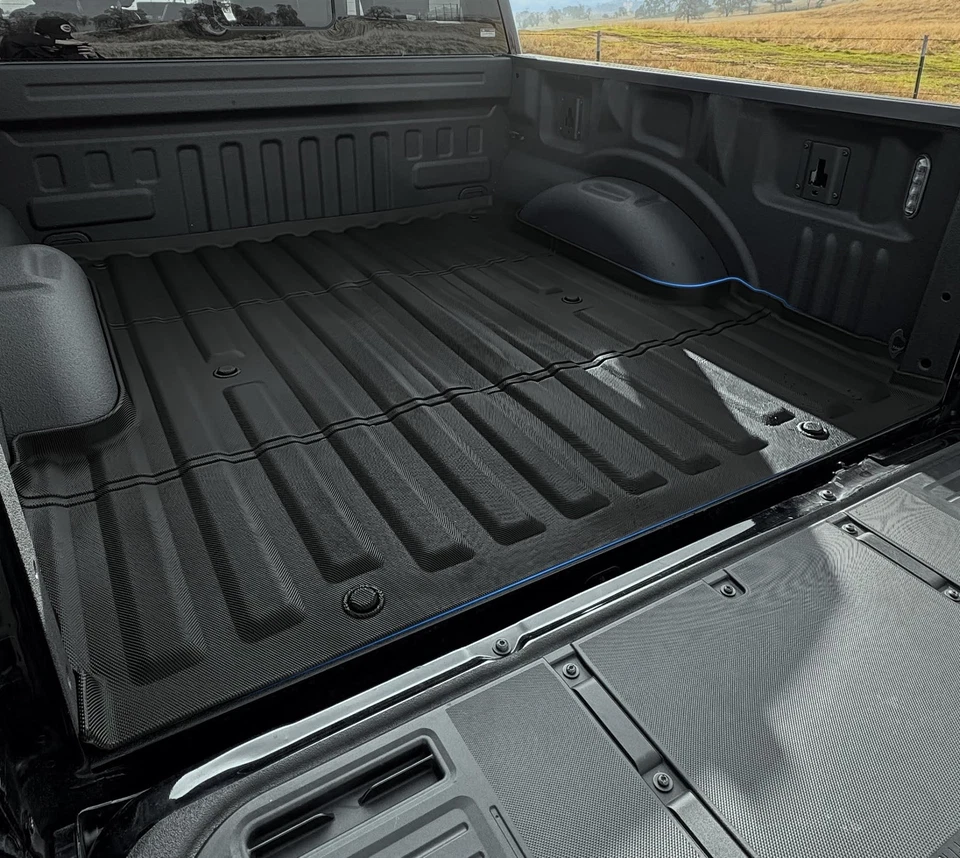 RVNI Floor Mats & Truck Bed Mat for 2024 2025 Toyota Tacoma Double Cab All Weather TPE Tacoma Floor Liners 2 Row Liners and Bed Liner Interior Accessories (Not for Hybrid)