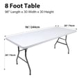 thumbnail image 4 of Funda de mesa BDDC para mesas de 8 pies, color negro, lavable y resistente a las arrugas, 4 of 6