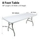 thumbnail image 4 of Funda de mesa BDDC para mesas de 8 pies, color negro, lavable y resistente a las arrugas, 4 of 6