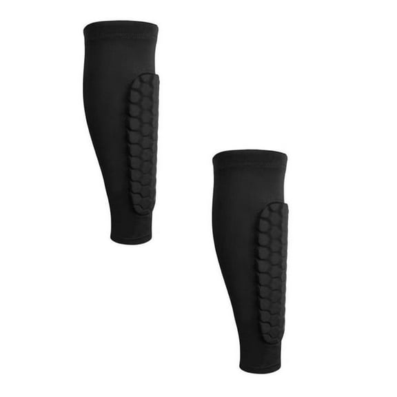 Soccer Shin Guards Sleeves Socks, Calf Compression Sleeve with Honeycomb Pads, Leg Carf Protective Gear Reduce Shock for Wrestling Football Volleyball Baseball Sport
