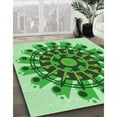 thumbnail image 3 of Ahgly Company Machine Washable Indoor Rectangle Transitional Forest Green Area Rugs, 7' x 10', 3 of 7