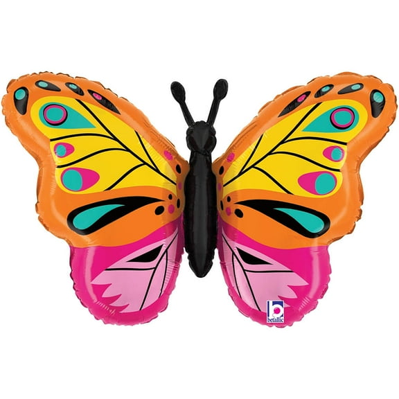Colorful Butterfly 30 Inch Foil Mylar Balloon [25250]