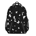 thumbnail image 2 of Black White Butterfly Star Pattern Cute School Backpack Bag with Padded Back and Adjustable Shoulder Straps 16.9 X 12.6 X 5.9 Inches, 2 of 3