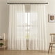 thumbnail image 1 of Cortinas transparentes Joydeco de lino blanco de 183 cm de largo para sala de estar, 1 of 8