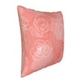 thumbnail image 2 of ZNDUO Pink Rose Line Throw Pillows, Throw Pillows for Couch-Indoor Decorative Pillows,16"x16", 2 of 8