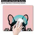 thumbnail image 4 of Square Pink Mouse Pad, Black Frenchie Puppy Mousepad, France Bulldog Mouse Pad, Personalized Non-Slip Rubber Mousepad Gaming Mouse Pads for Computers Laptop, 9x8 inch, 4 of 6