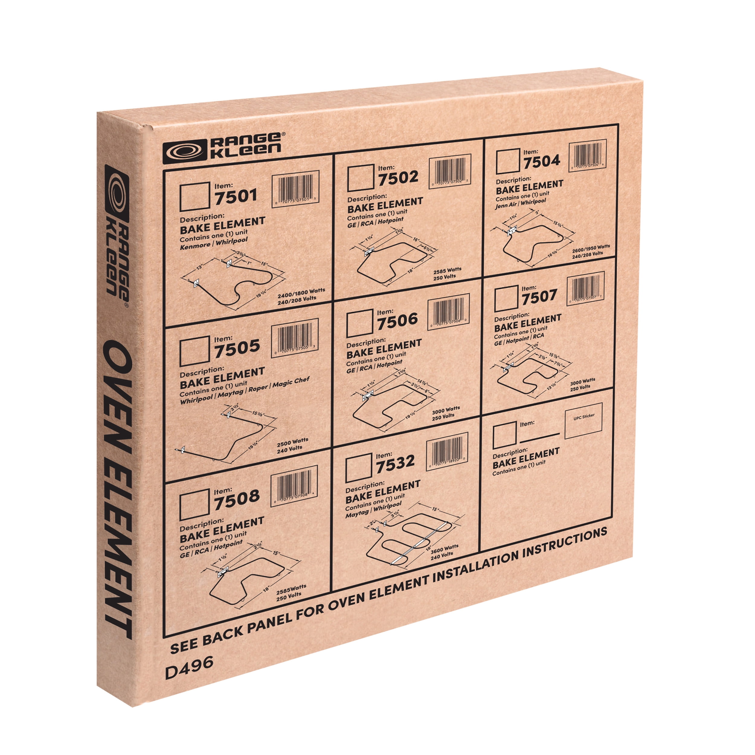 Range Kleen Bake Element Compatible with Whirlpool Roper 2200W 250V 1-Count