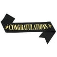 thumbnail image 4 of Ediodpoh Neckerchief for Parties and Gatherings Elegant Gold Foil Design Congratulations Sash Versatile Wear Black, 4 of 4