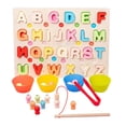 thumbnail image 1 of lionlar Wooden Math Toy Brain Teaser Early Developmental Clip Beads Toys Counting Toy Alphabet, 1 of 9