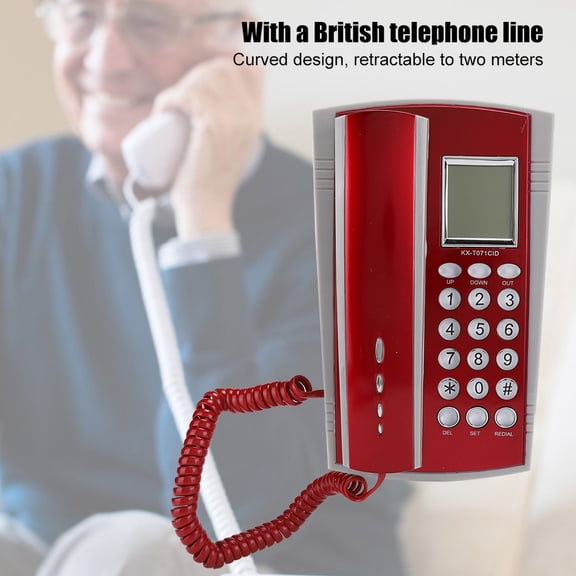 Corded Phone With Caller ID, Classic Retro Design Landline Phones For Home With UK Telephone Line For Living Room, School, Home, Office